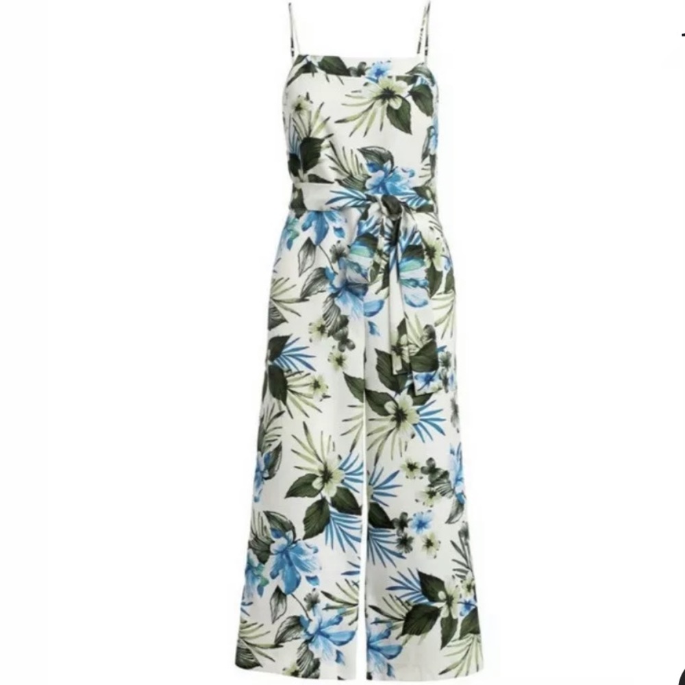 New Banana Republic Tropical Print Cropped Jumpsuit
